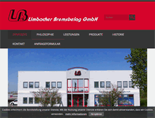 Tablet Screenshot of limbacher-bremsbelag.de